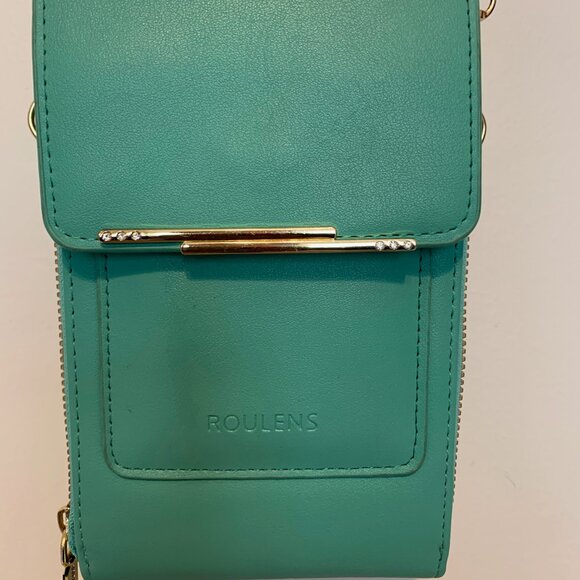 🐱 5 for $10.  Roulens Turquoise Shoulder Bag - Picture 2 of 9